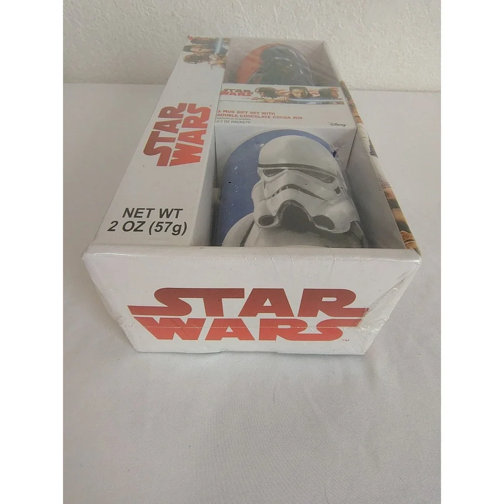 Lot of 2 Disney Star Wars Coffee Mug Set Darth Vader Stormstrooper - NEW NIB